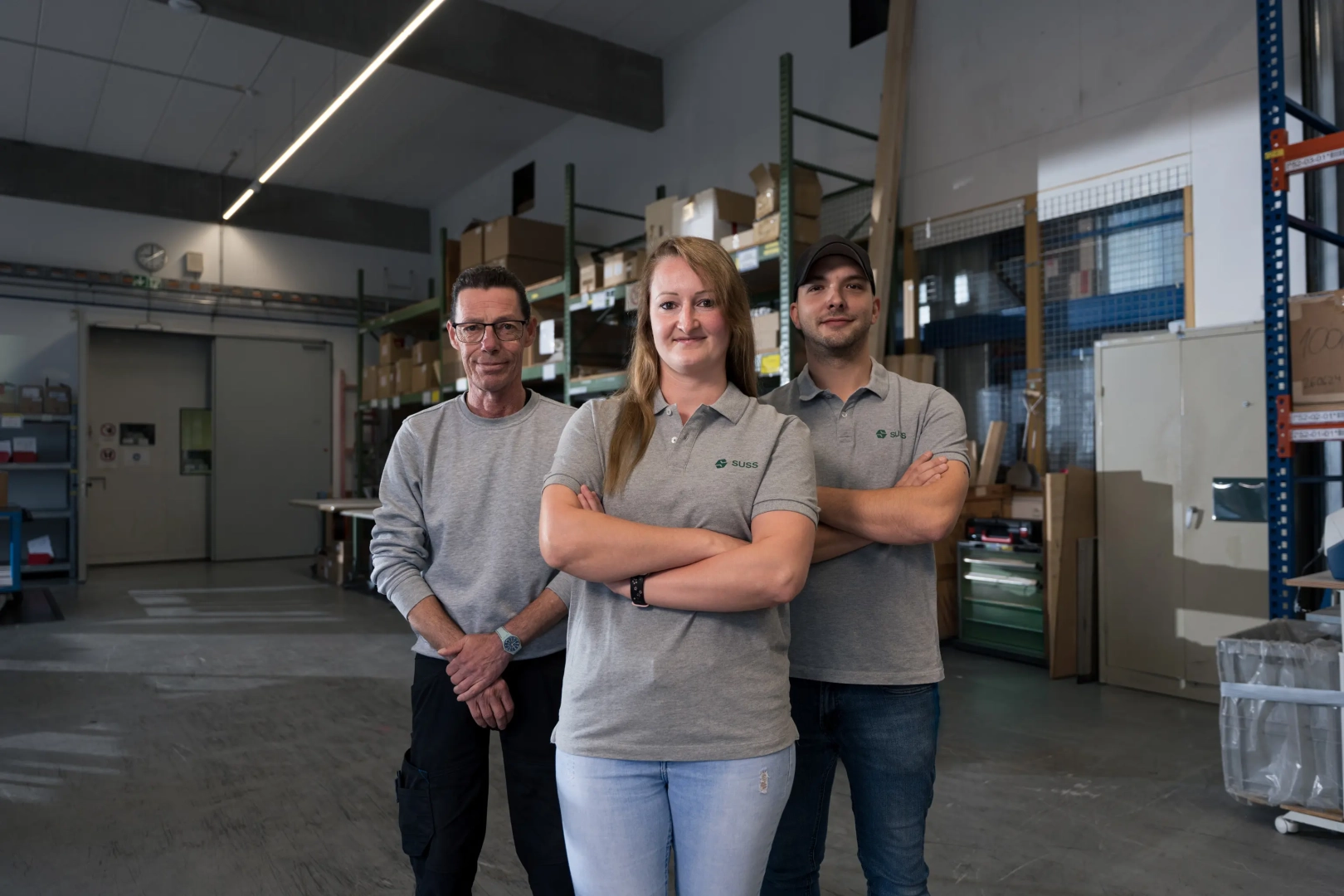 Confident Employees in Warehouse