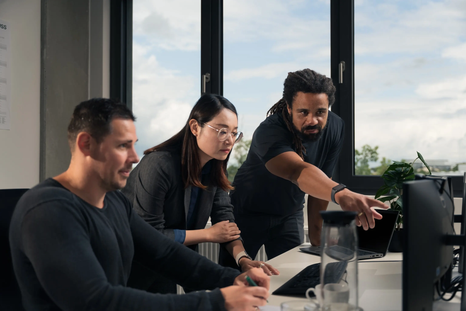 Employees Looking at Screen